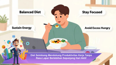 Diet Seimbang Mendukung Produktivitas Kerja Tanpa Rasa Lapar Berlebihan Sepanjang Hari Aktif